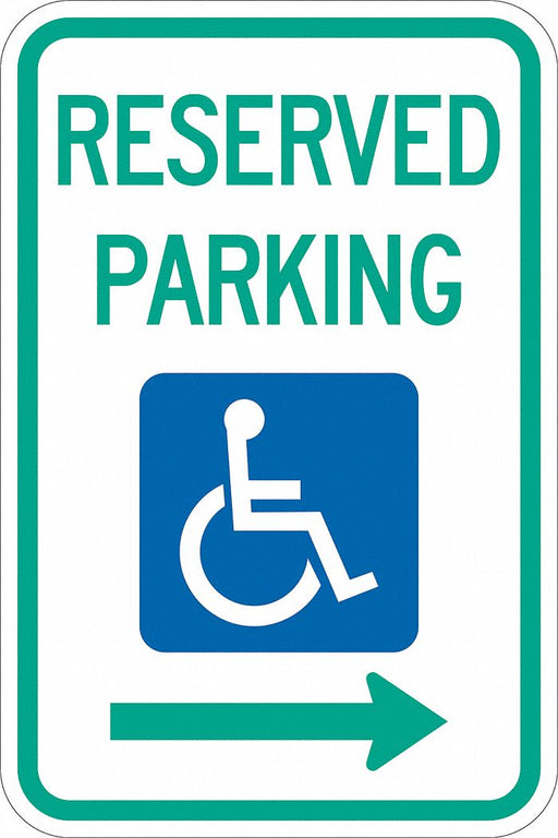 Reserved Parking Parking Sign 18 x 12 