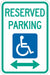 Reserved Parking Parking Sign 18 x 12 