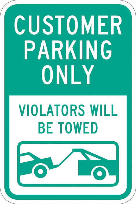 Customer Parking Sign 18 x 12 