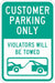 Customer Parking Sign 18 x 12 
