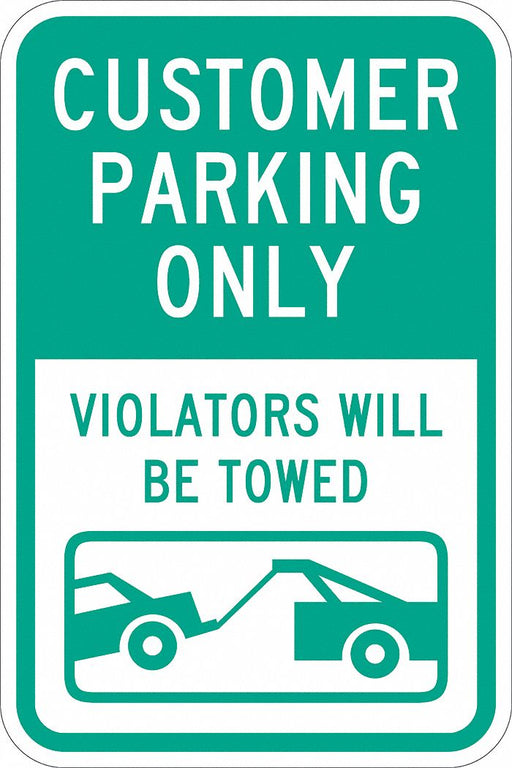 Customer Parking Sign 18 x 12 