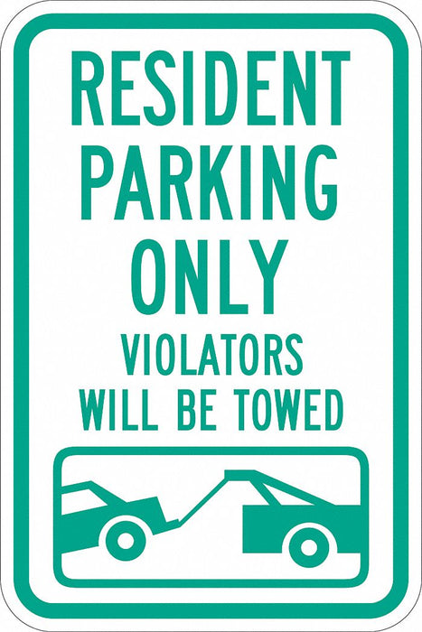 Resident Parking Sign 18 x 12 