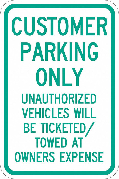 Customer Parking Sign 18 x 12 