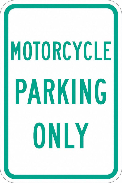 Motorcycle Parking Sign 18 x 12 