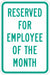 Employee Parking Sign 18 x 12 