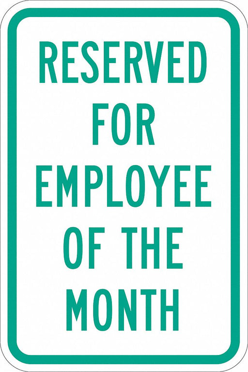 Employee Parking Sign 18 x 12 