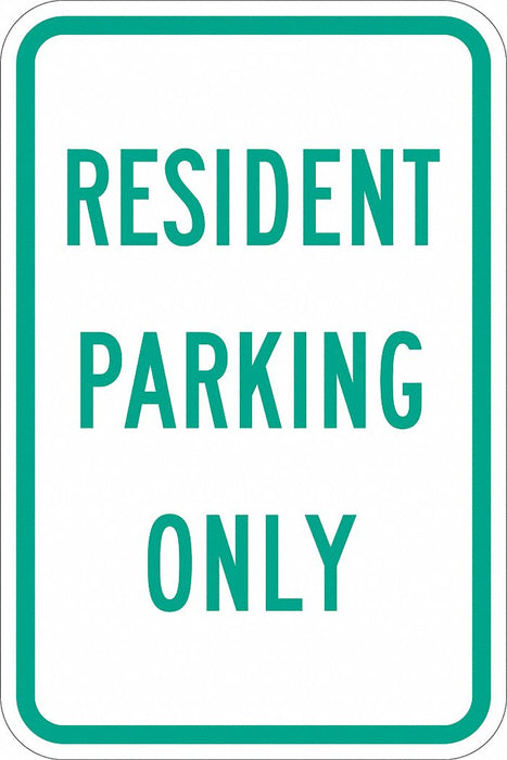 Resident Parking Sign 18 x 12 