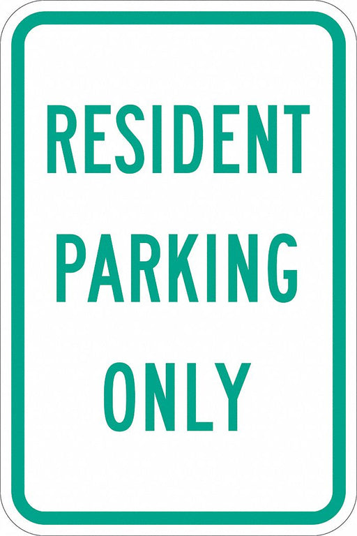 Resident Parking Sign 18 x 12 