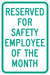Employee Parking Sign 18 x 12 