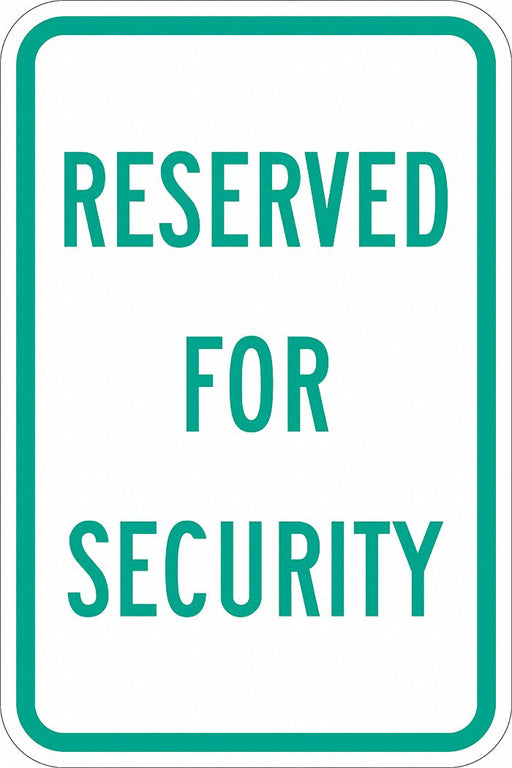 Security Parking Sign 18 x 12 