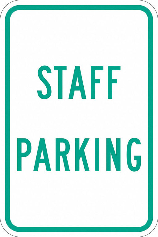 Staff Parking Sign 18 x 12 