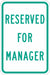 Faculty Parking Sign 18 x 12 