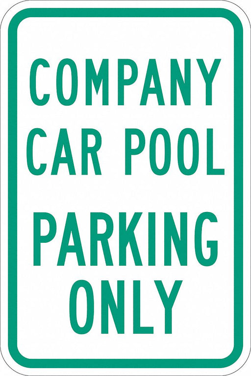 Car Pool Parking Sign 18 x 12 