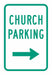 Church Parking Sign 18 x 12 