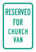 Church Parking Sign 18 x 12 