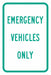 Emergency Vehicle Parking Sign 18 x 12 