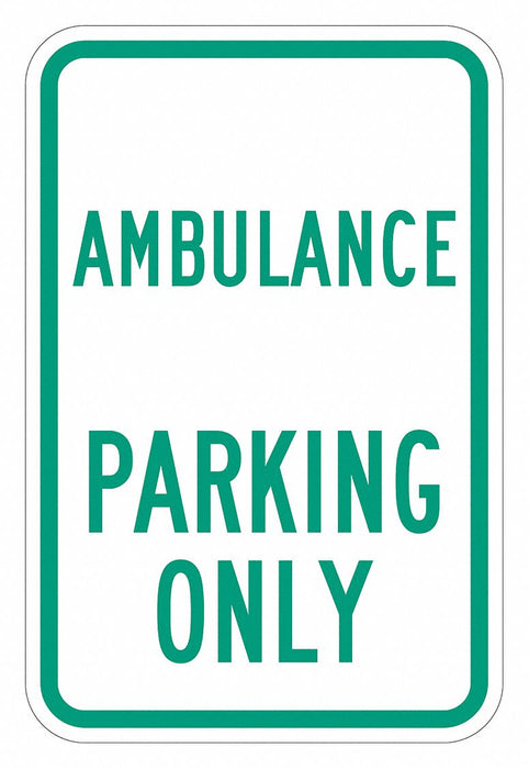 Ambulance Parking Sign 18 x 12 