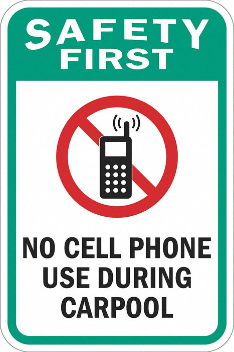 Facility Sign 18 in x 12 in White
