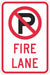 Fire Lane Parking Sign 18 x 12 