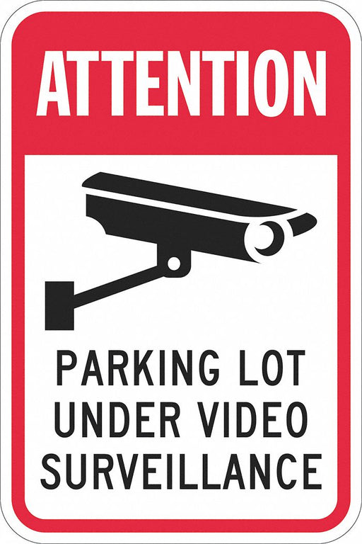 Parking Lot Surveillance Sign 18 x 12 
