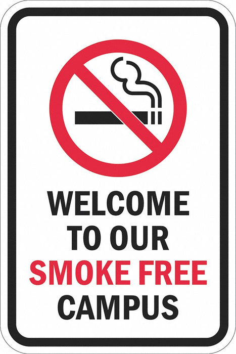 Reflective No Smoking Sign 18x12in Alum