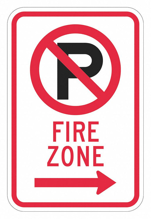 Fire Lane No Parking Sign 18 x 12 