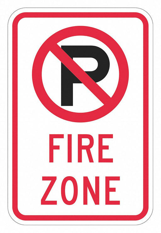Fire Lane No Parking Sign 18 x 12 