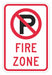 Fire Lane No Parking Sign 18 x 12 
