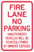 Fire Lane No Parking Sign 18 x 12 