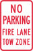 Fire Lane No Parking Sign 18 x 12 