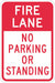 Fire Lane No Parking Sign 18 x 12 
