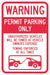 Permit Parking Sign 18 x 12 