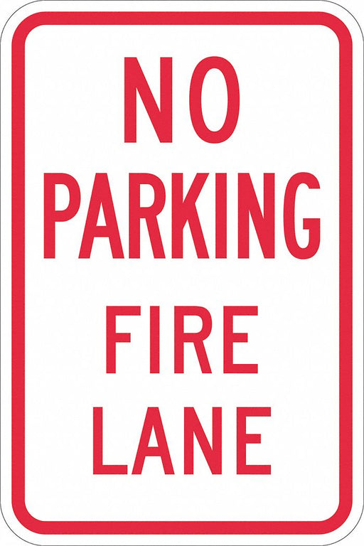 No Parking Fire Lane Sign 18 x 12 