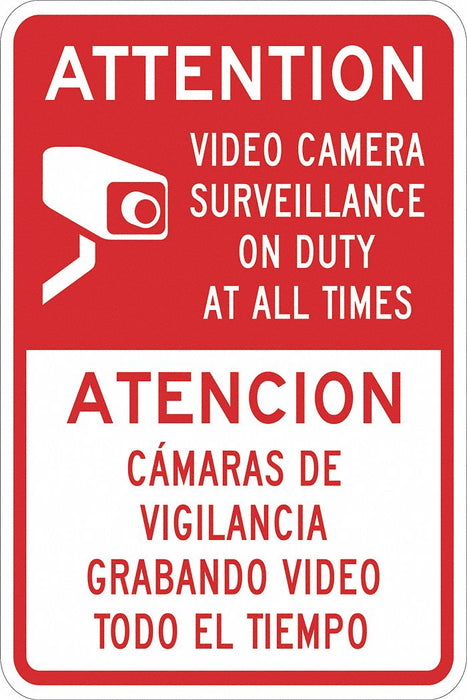 Security Sign 18 in x 12 in Aluminum