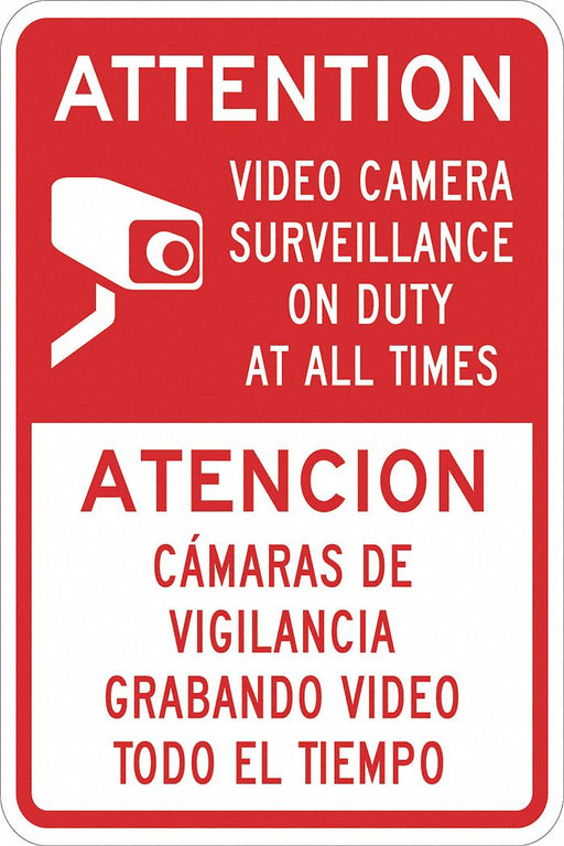 Security Sign 18 in x 12 in Aluminum