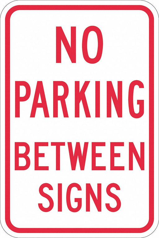 No Parking Between Signs Sign 18 x 12 