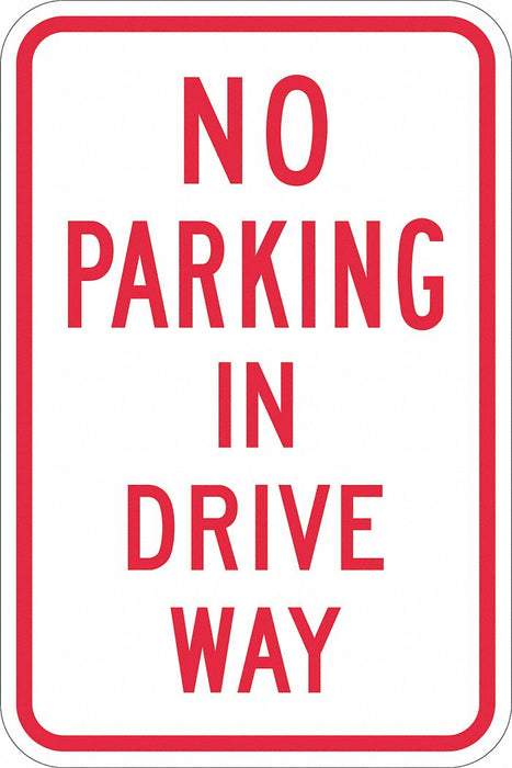 No Parking In Driveway Sign 18 x 12 