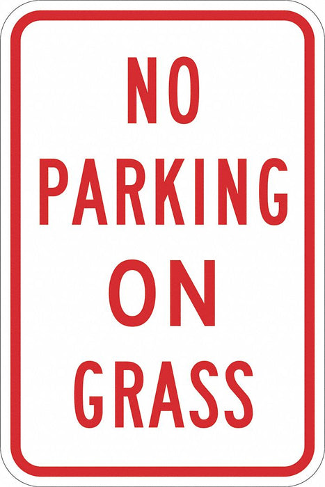 No Parking On Grass Sign 18 x 12 