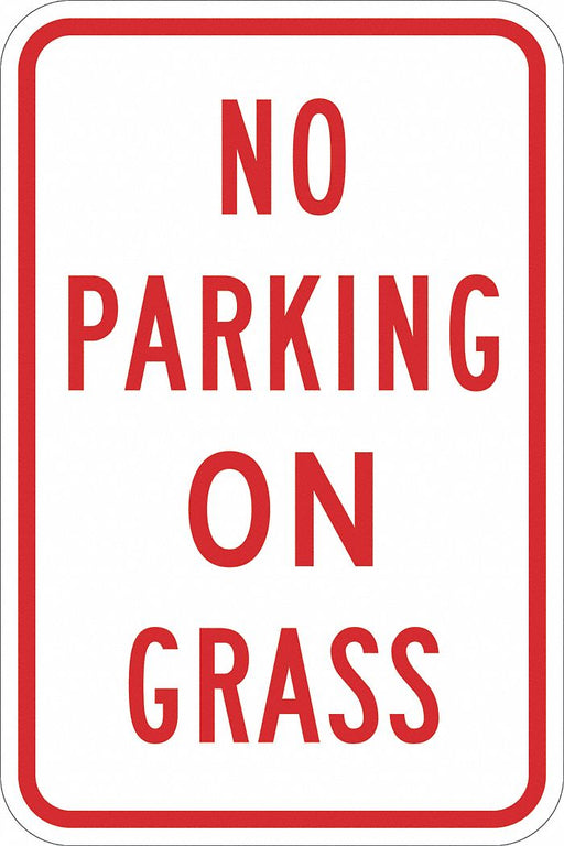 No Parking On Grass Sign 18 x 12 
