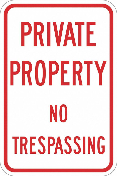 Facility Sign 18 in Aluminum