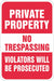Facility Sign 18 in Aluminum
