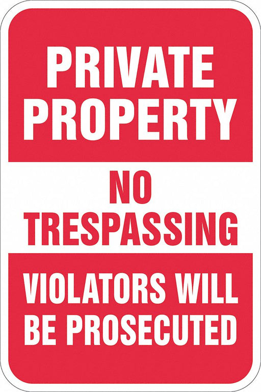 Facility Sign 18 in Aluminum