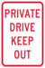 Traffic Sign 18 in x 12 in White