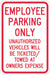 Employee Parking Sign 18 x 12 