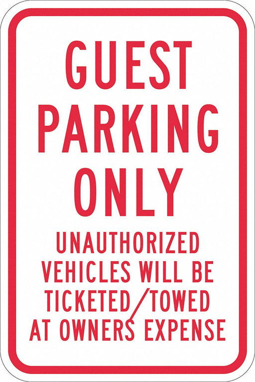 Guest Parking Sign 18 x 12 
