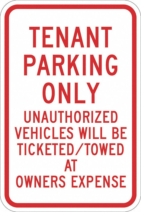 Tennant Parking Sign 18 x 12 