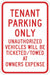 Tennant Parking Sign 18 x 12 