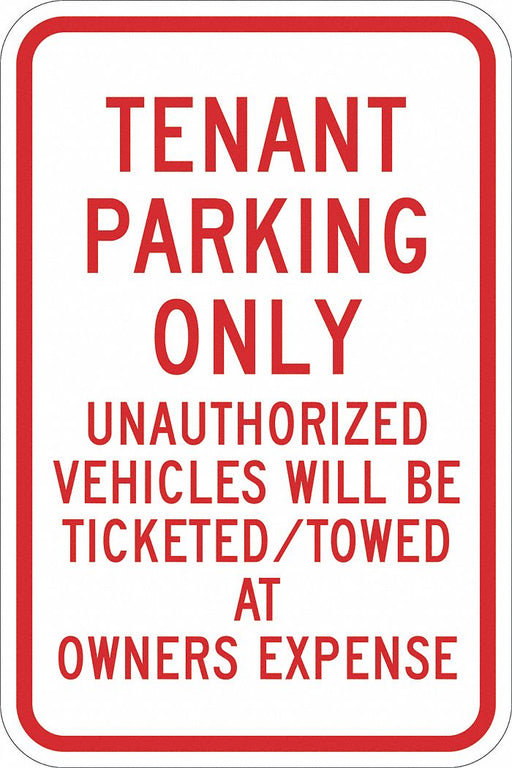 Tennant Parking Sign 18 x 12 