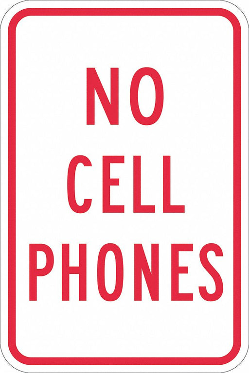 Facility Sign 18 in x 12 in White