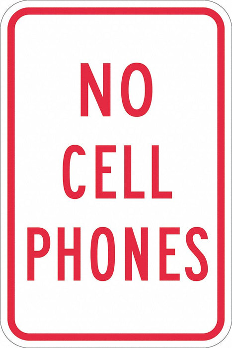 Facility Sign 18 in x 12 in White